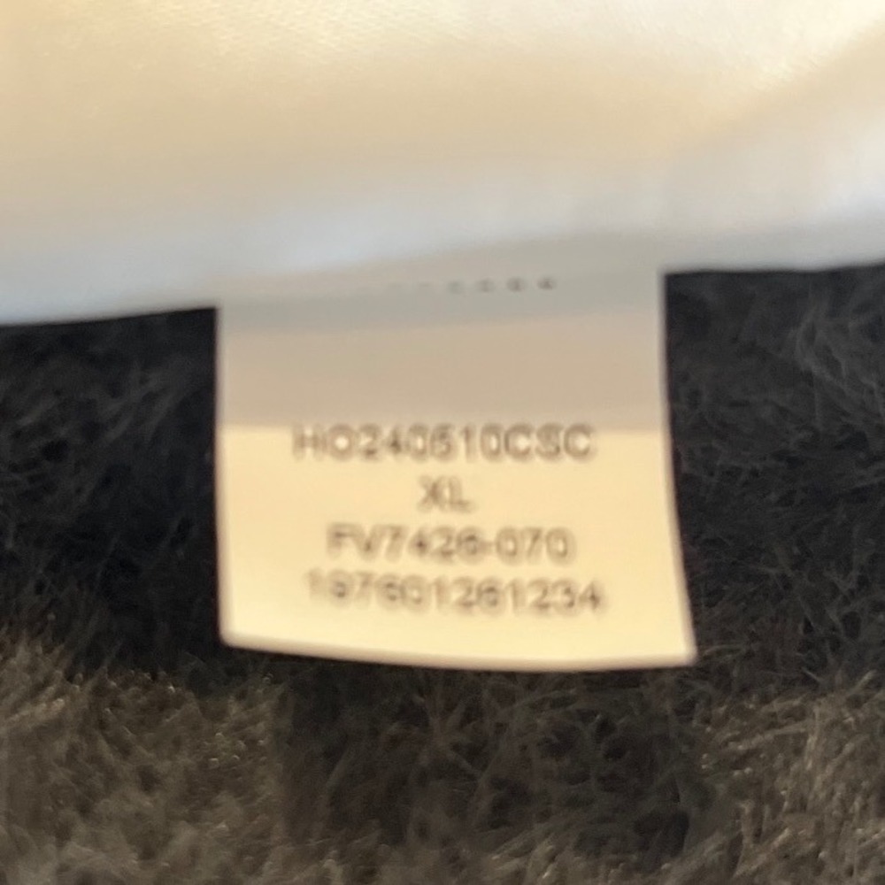 Jordan Brand Ombre Fuzzy Knit Cardigan Sweater Grey Black FV7426-070 Mens XL NEW - Picture 9 of 9